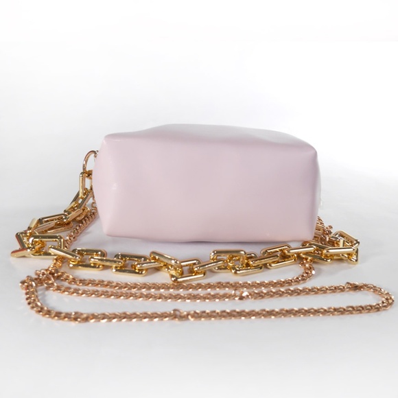 YSL Yves Saint Laurent Pink Crossbody Bag with Charm NEW - Picture 8 of 9